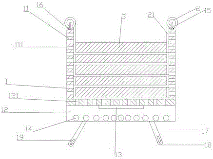 Cocoanut matting storage device convenient for fetching