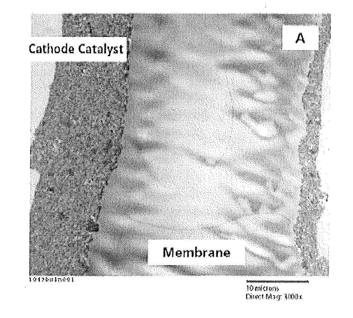 Membrane electrode assembly comprising a catalyst migration barrier layer