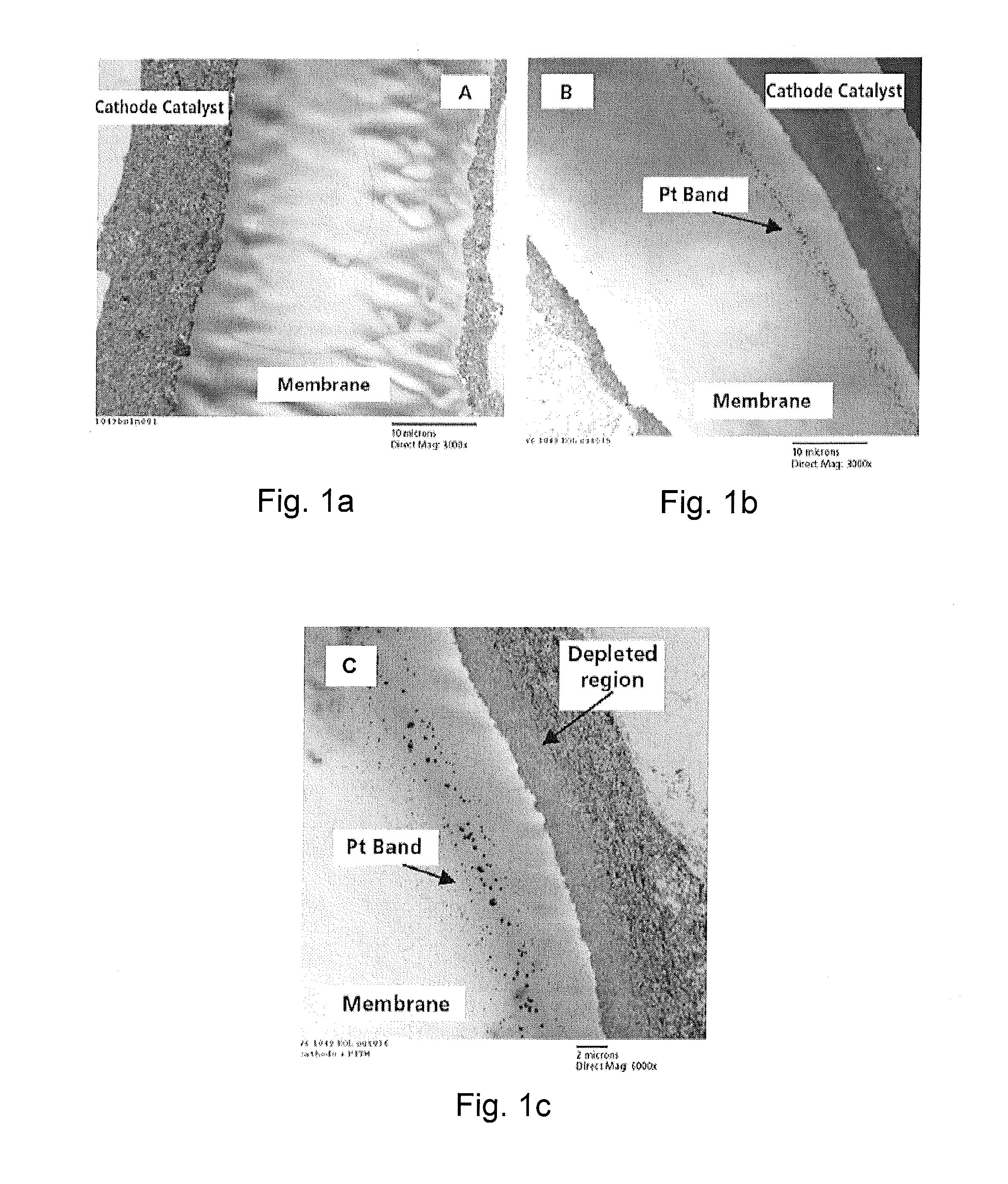 Membrane electrode assembly comprising a catalyst migration barrier layer
