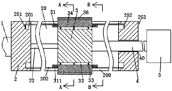 Charging line structure of new energy automobile