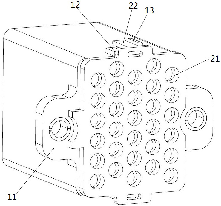 A contact piece anti-return connector