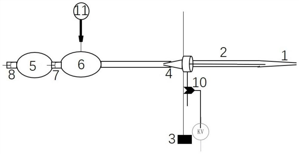 Nanoliter spray-FTICR-MS analysis method and device for organic matters dissolved in environmental solid sample