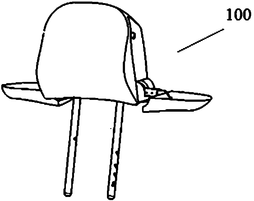 A headrest with integrated clothes hanger function
