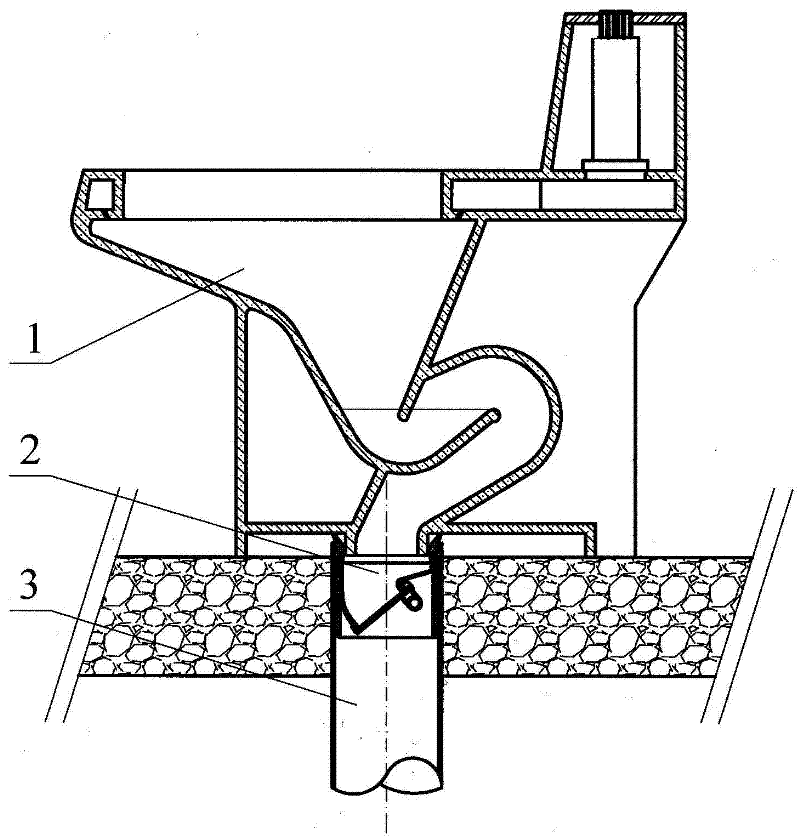 Water closet system with 3 liters of water