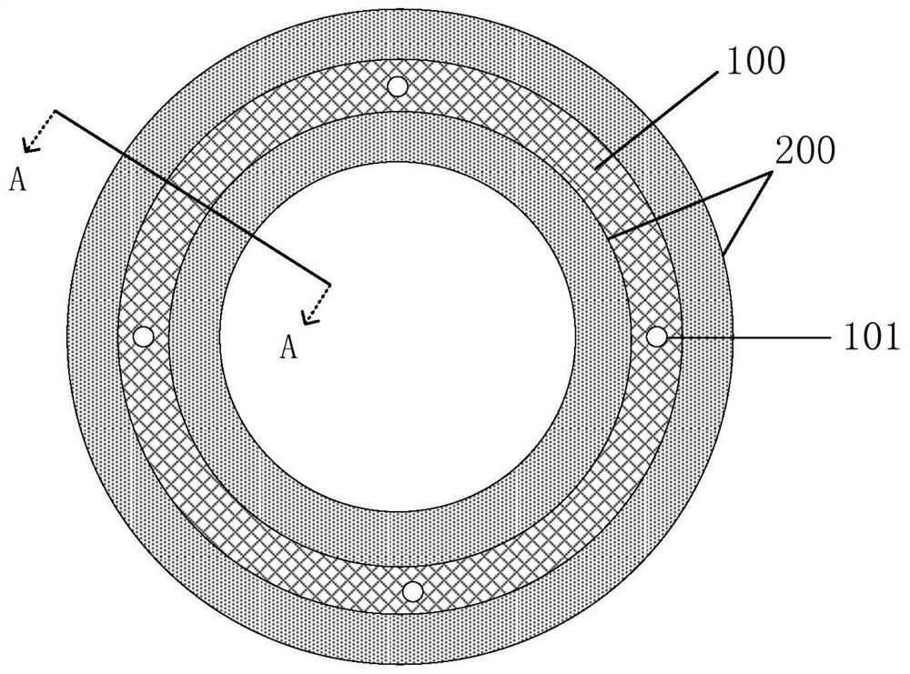 Check ring for grinding head of chemical mechanical grinding equipment