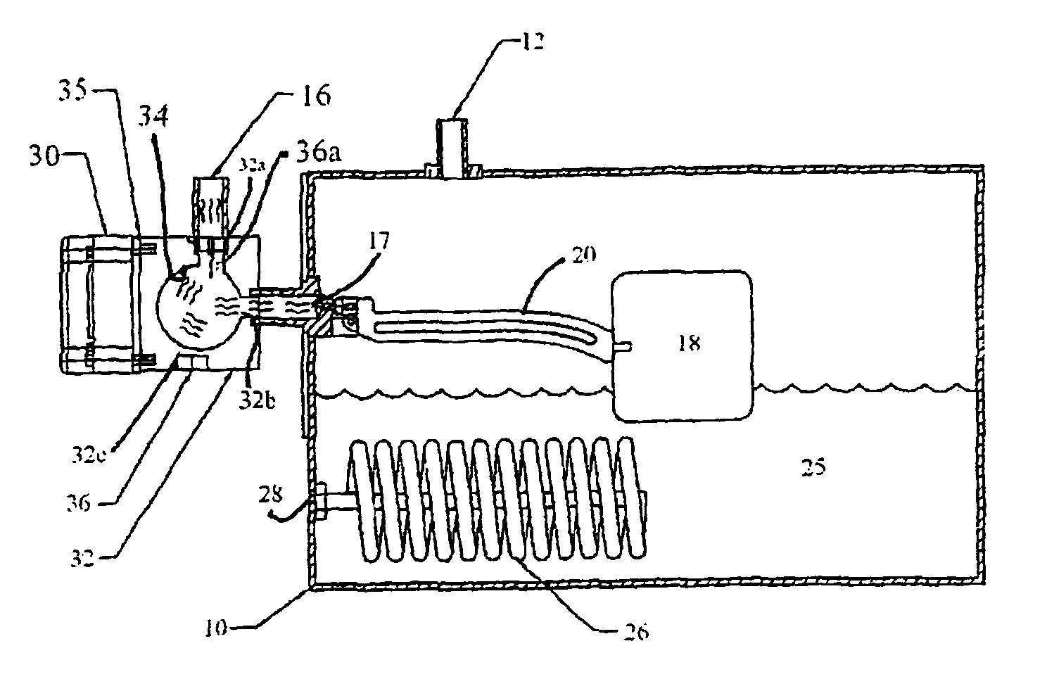 Steam generating apparatus with water-cooled solid state switch
