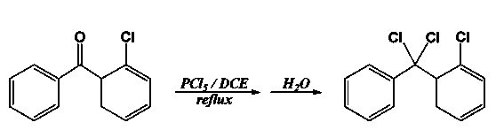 Method for preparing 1-chlorine-2-(dichloro(benzene)methyl) benzene solution