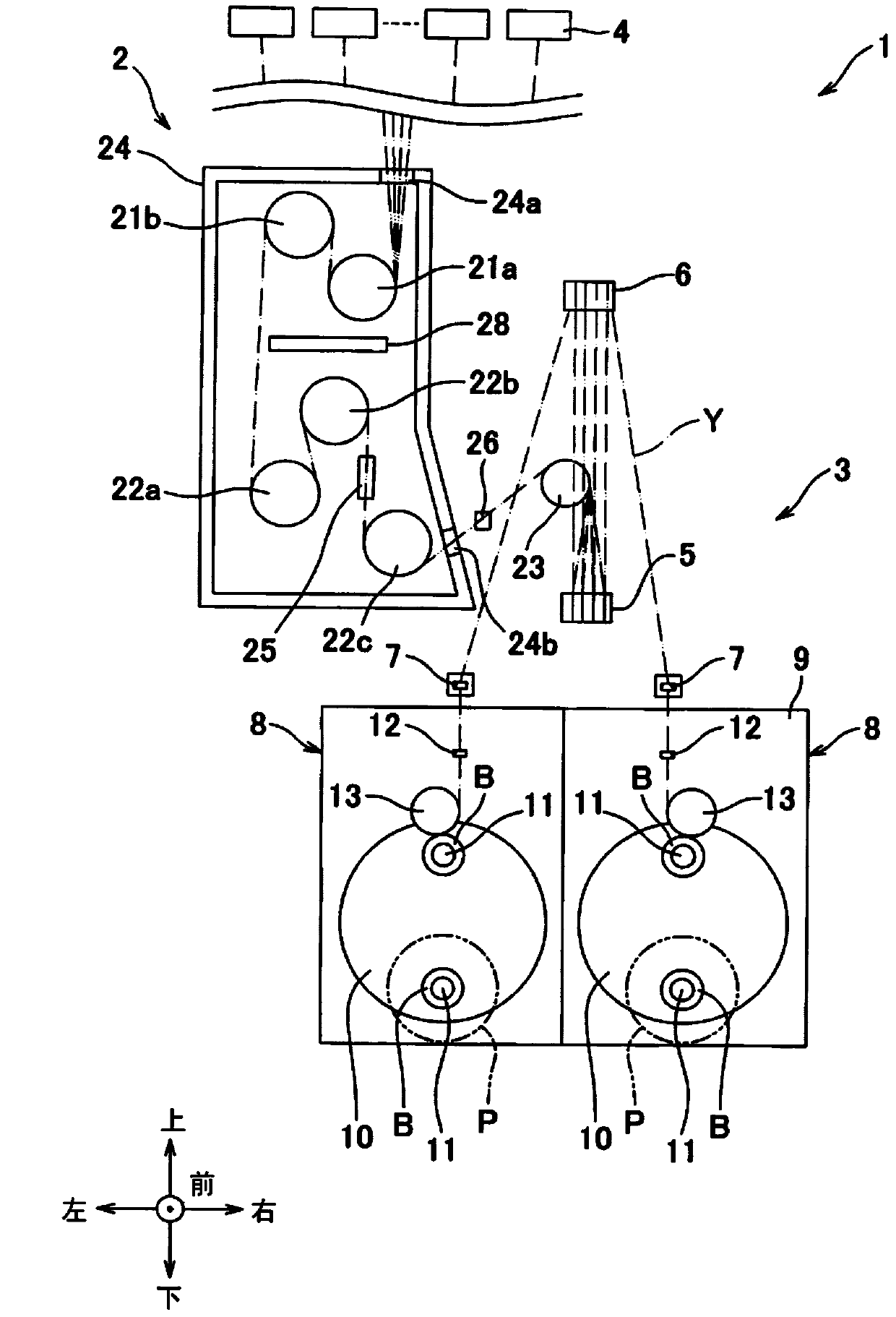 Spinning and drawing device