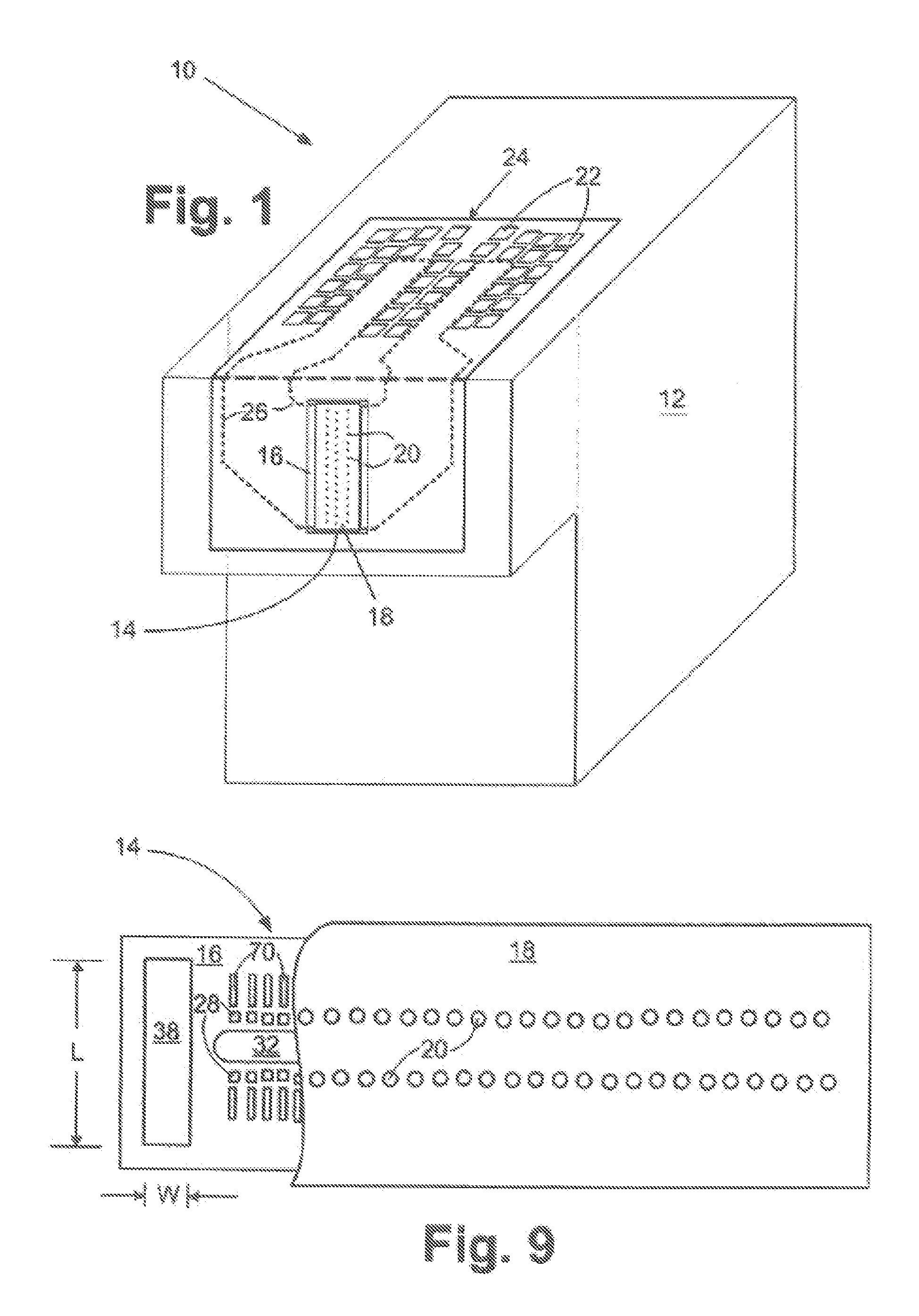 Micro-fluid ejecting device having embedded memory devices