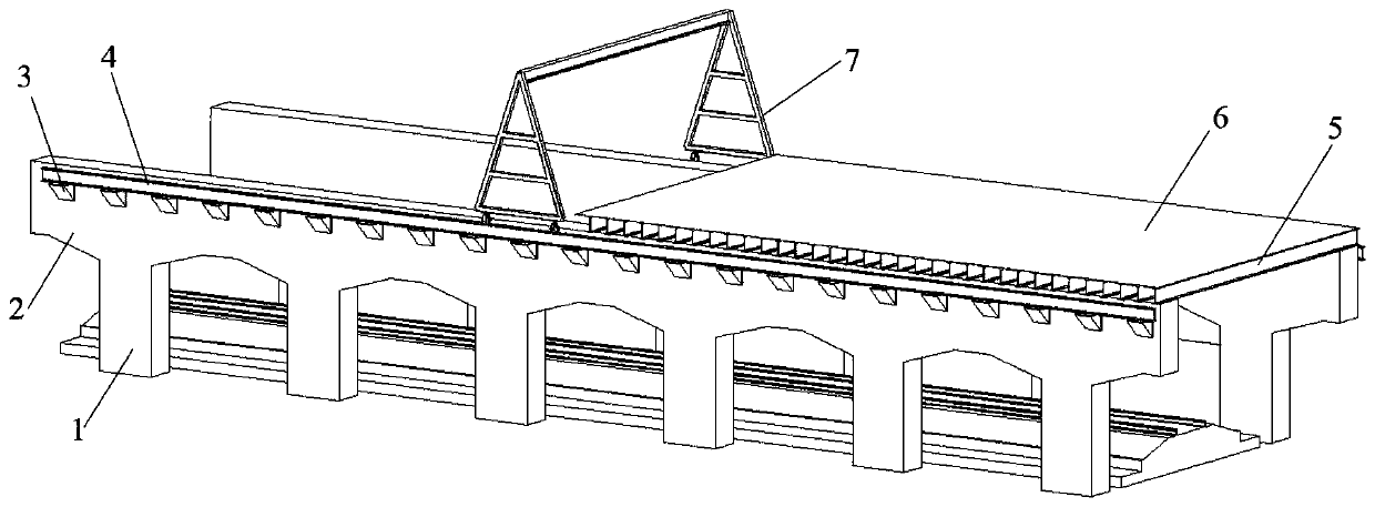 A rapid construction method of T-beams in the shed opening of the upper-span business line in a narrow space