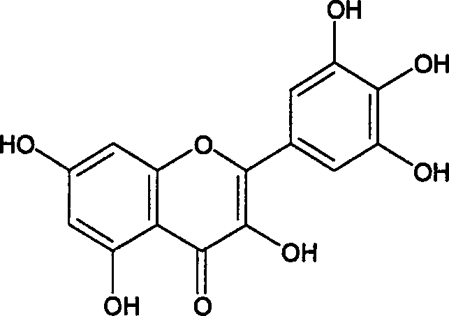Method for distilling myricetin from plant