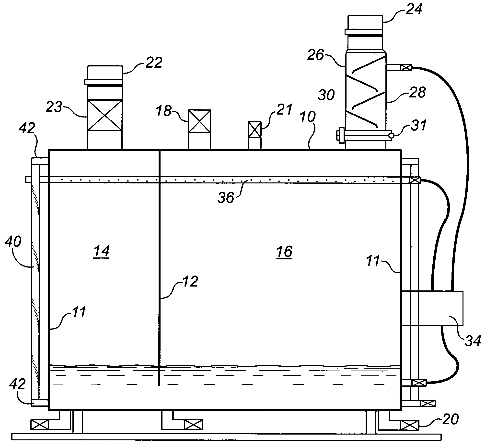 Method and apparatus for hydrogen sulphide removal