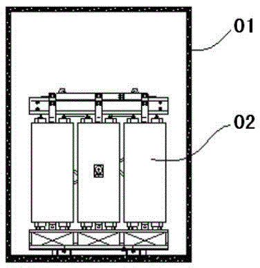 Ventilated amorphous dry-type transformer soundproof outer box