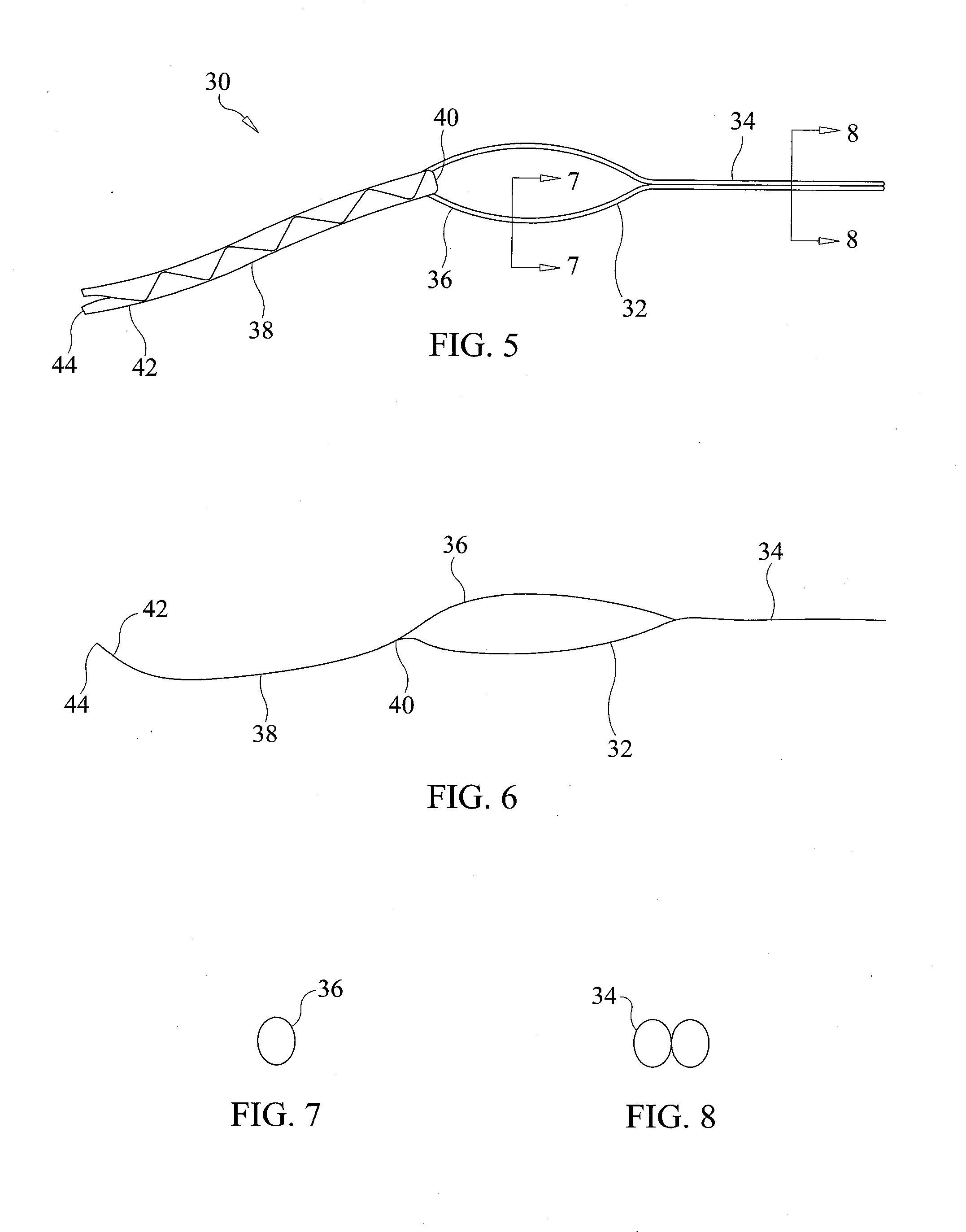 Cleaning device with kite tail swab