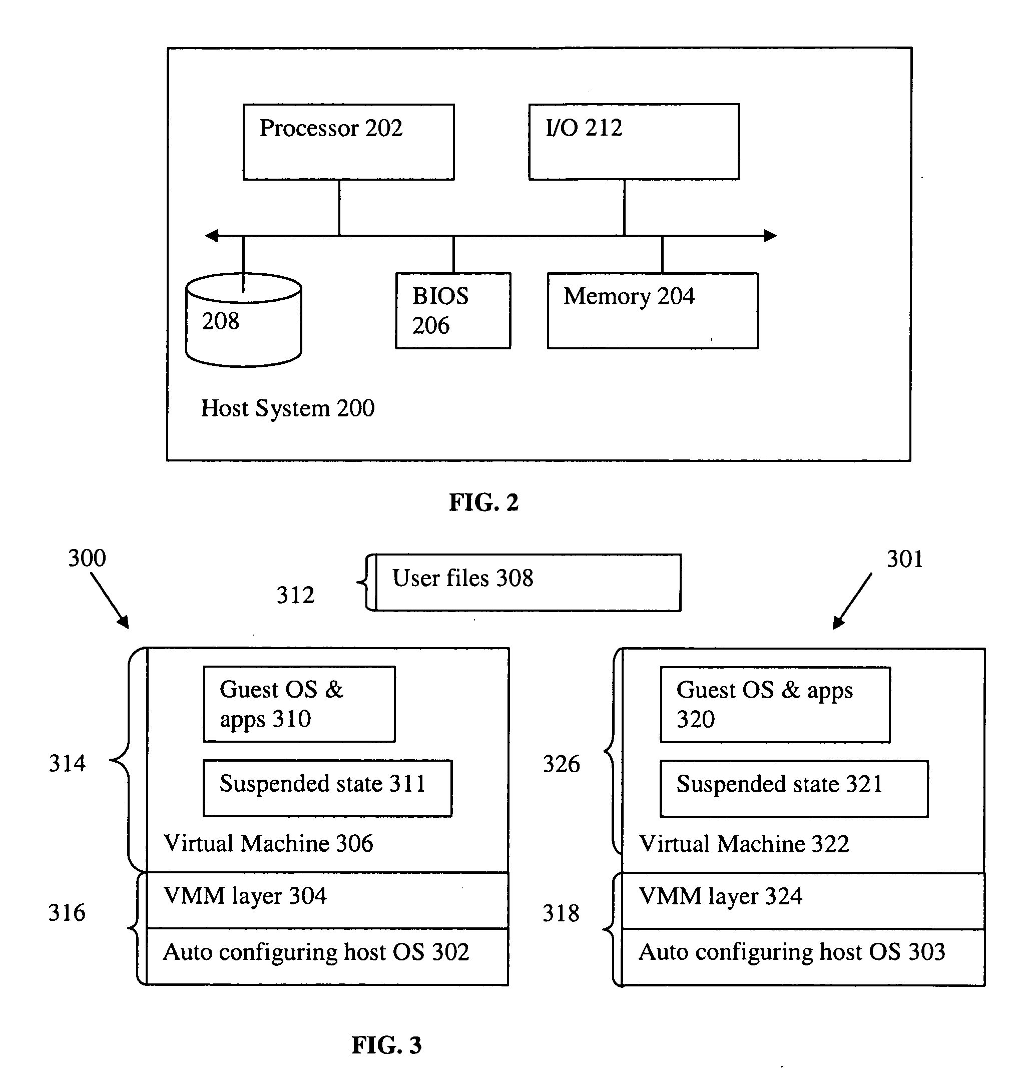 Method and system for carrying multiple suspended runtime images