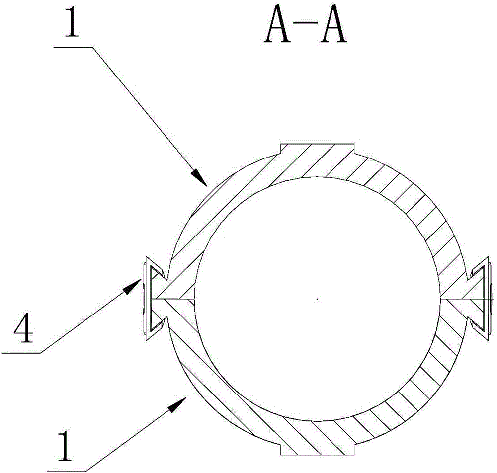 Sealing joint used for connecting bamboo-like prestress plastic pipes and provided with plug boards