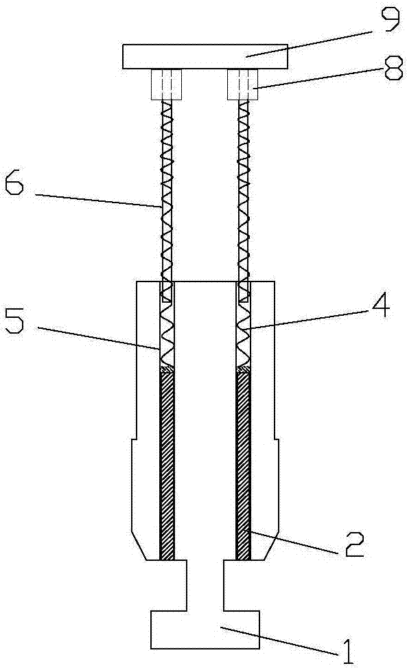 Friction stir device with adjustable filling pressure and welding method