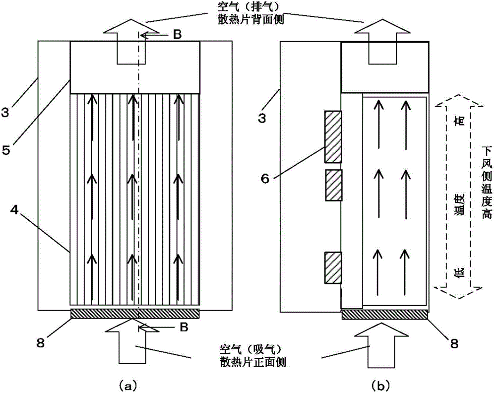Cooling fin and electric power conversion device comprising same