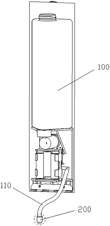 Liquid retaining and liquid dropping preventing device for soap dispenser and working method of device