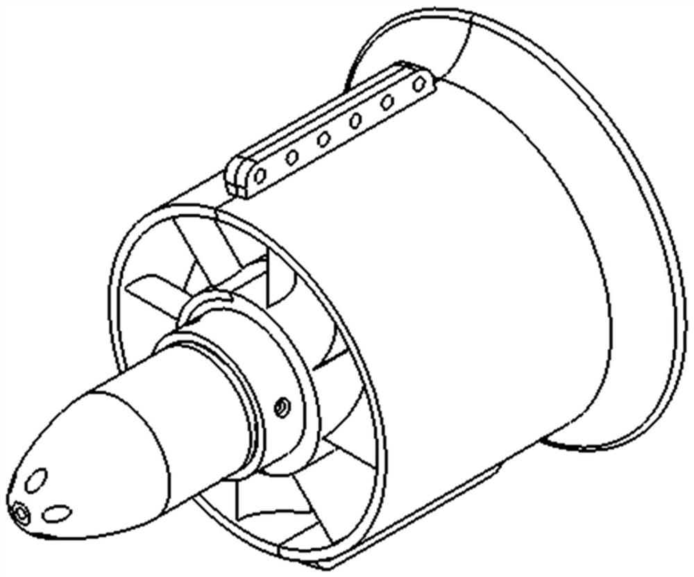 Ducted fan device with double-layer propellers