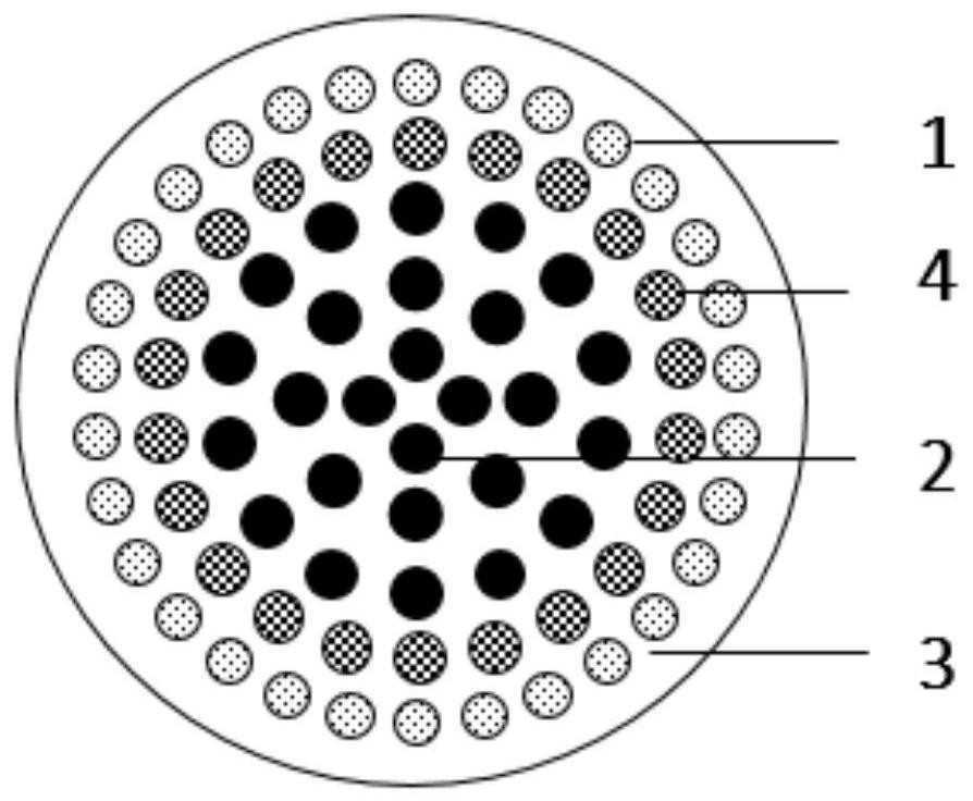 Sea-island fiber for thermoformed non-woven fabric and preparation method of sea-island fiber