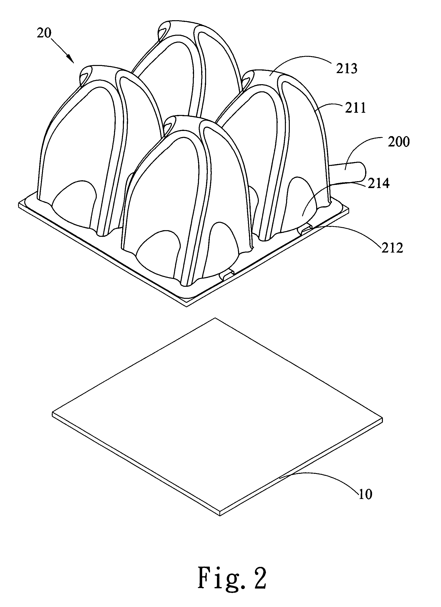 Air inflation cushion with cells having helical edges