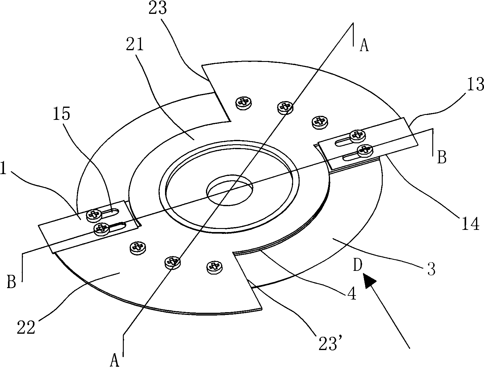 Cutting device for sugar cane harvester