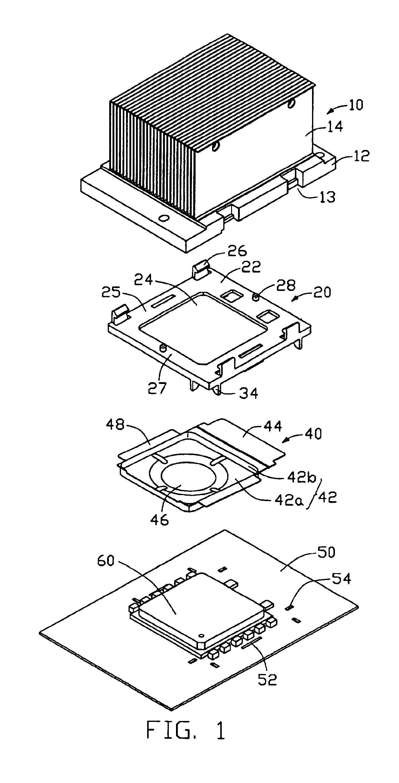 Heat sink assembly incorporating mounting frame