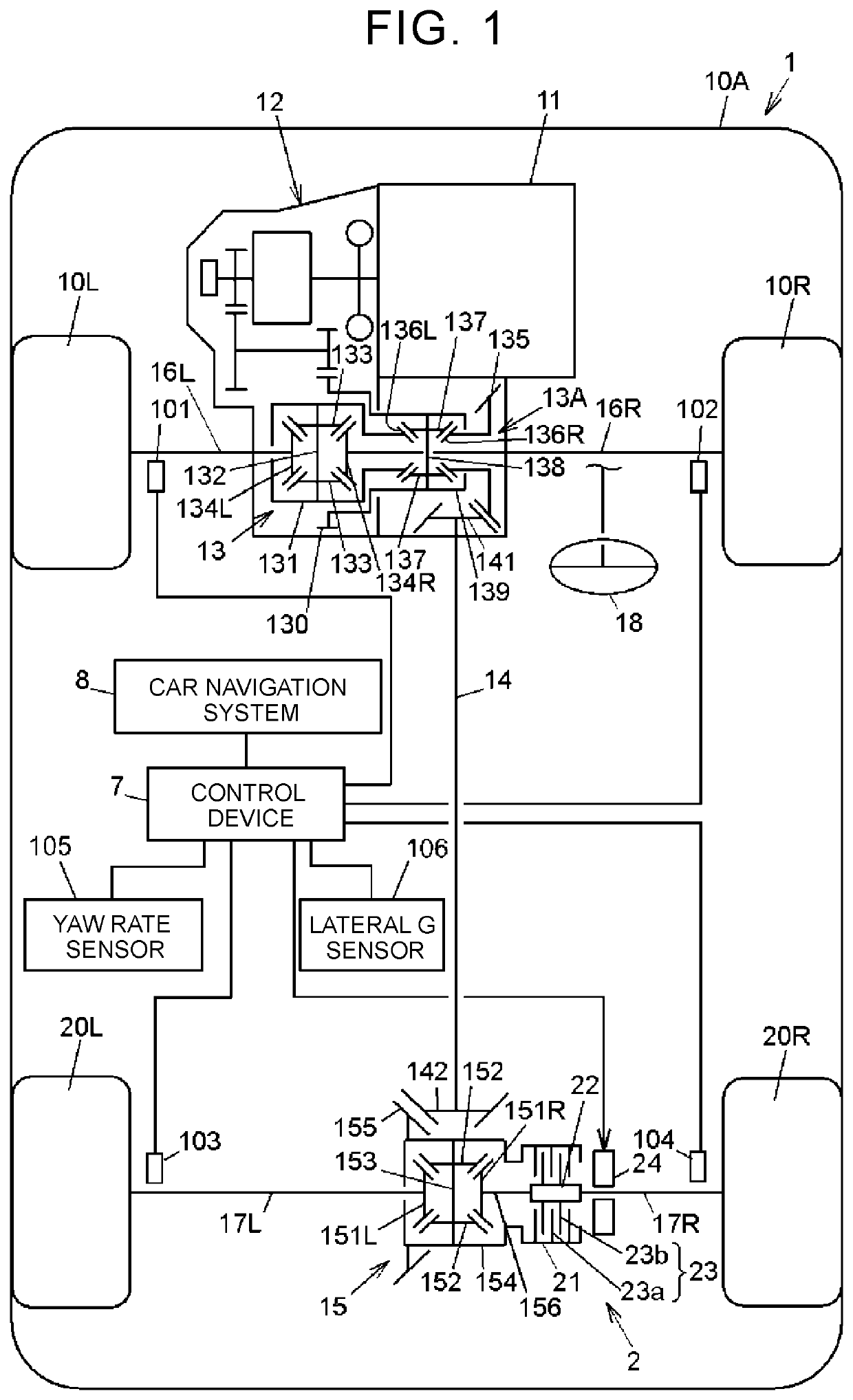 Control device for differential limiting device