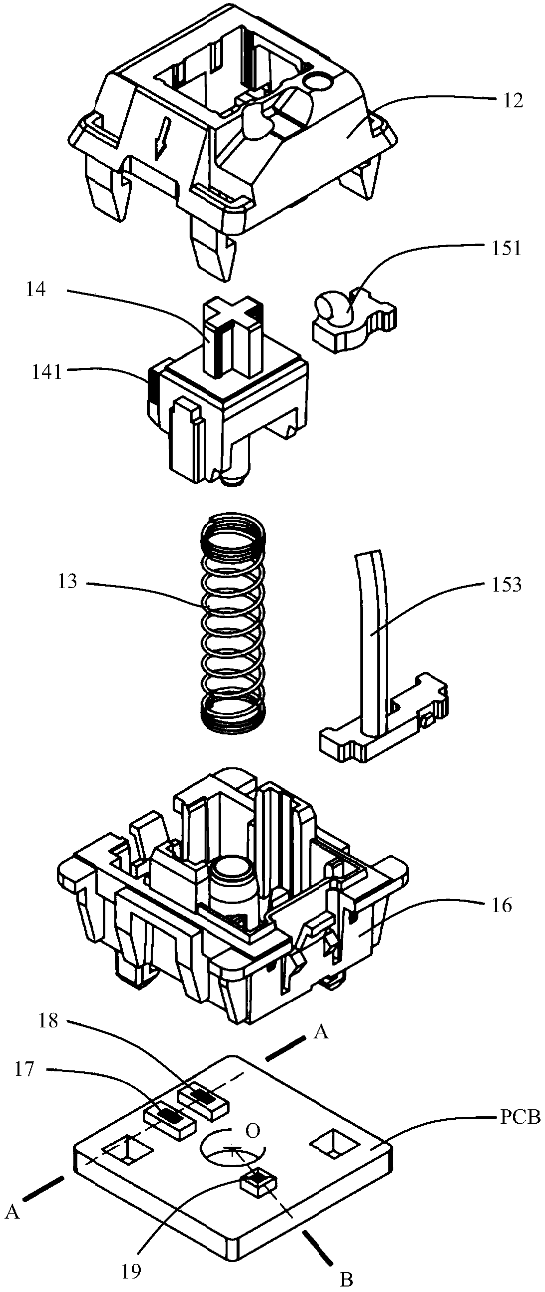 A switch module for controlling and adjusting photoelectric signals for input devices