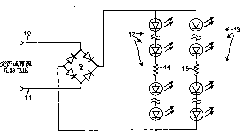 LED light string circuit having a plurality of short strings connected as long string