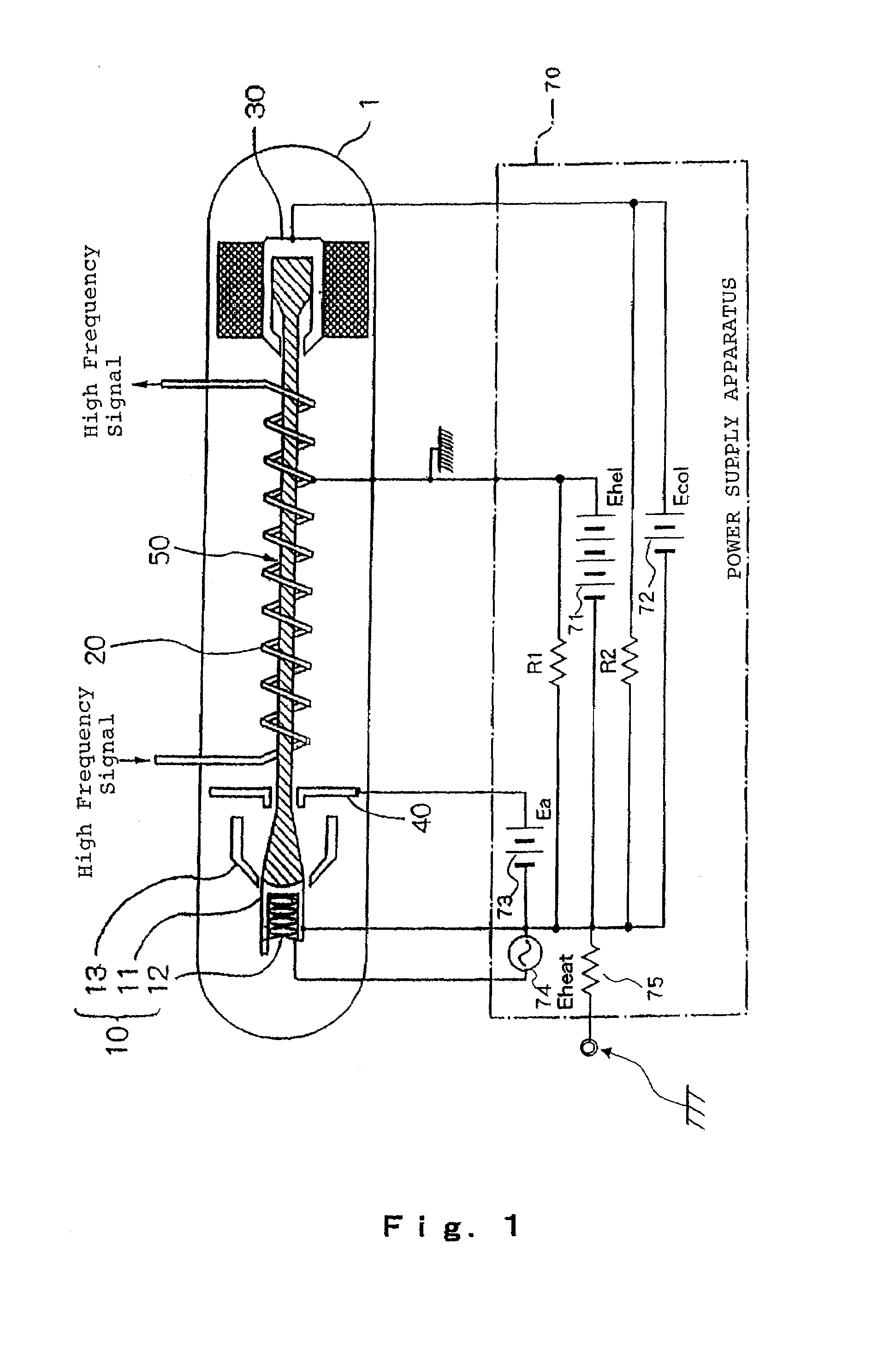 Power supply apparatus and high frequency circuit system