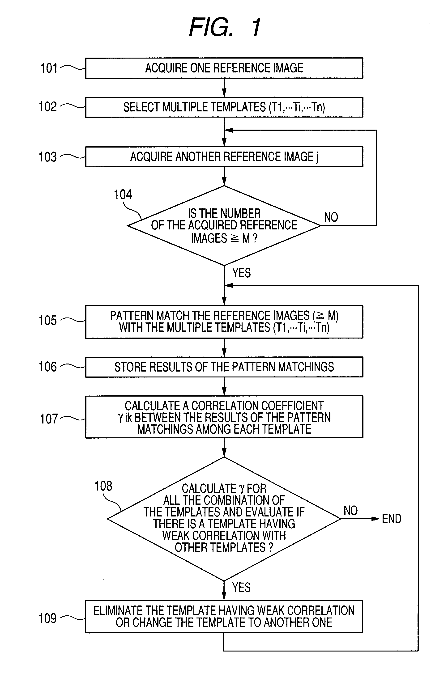 Evaluation method of template images and in vivo motion detecting apparatus