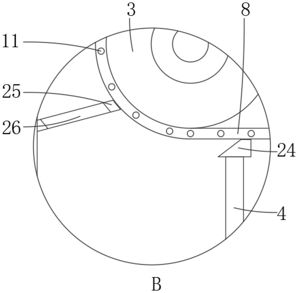 Dust removal device with metal impurity block removal function for grain processing