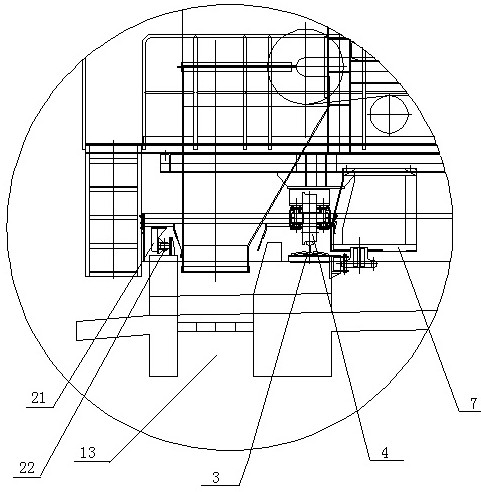 A kind of installation method of reversible ring cloth machine