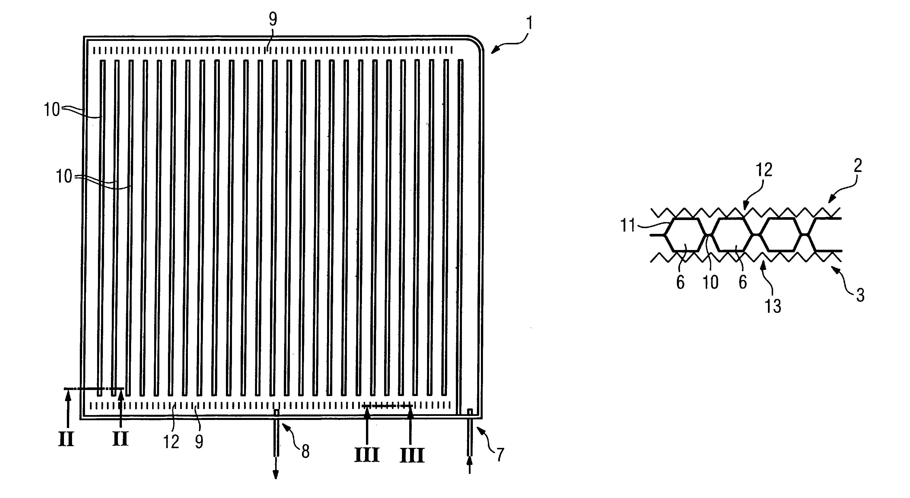 Cooling device for arrangement between two gradient coil windings of a gradient coil