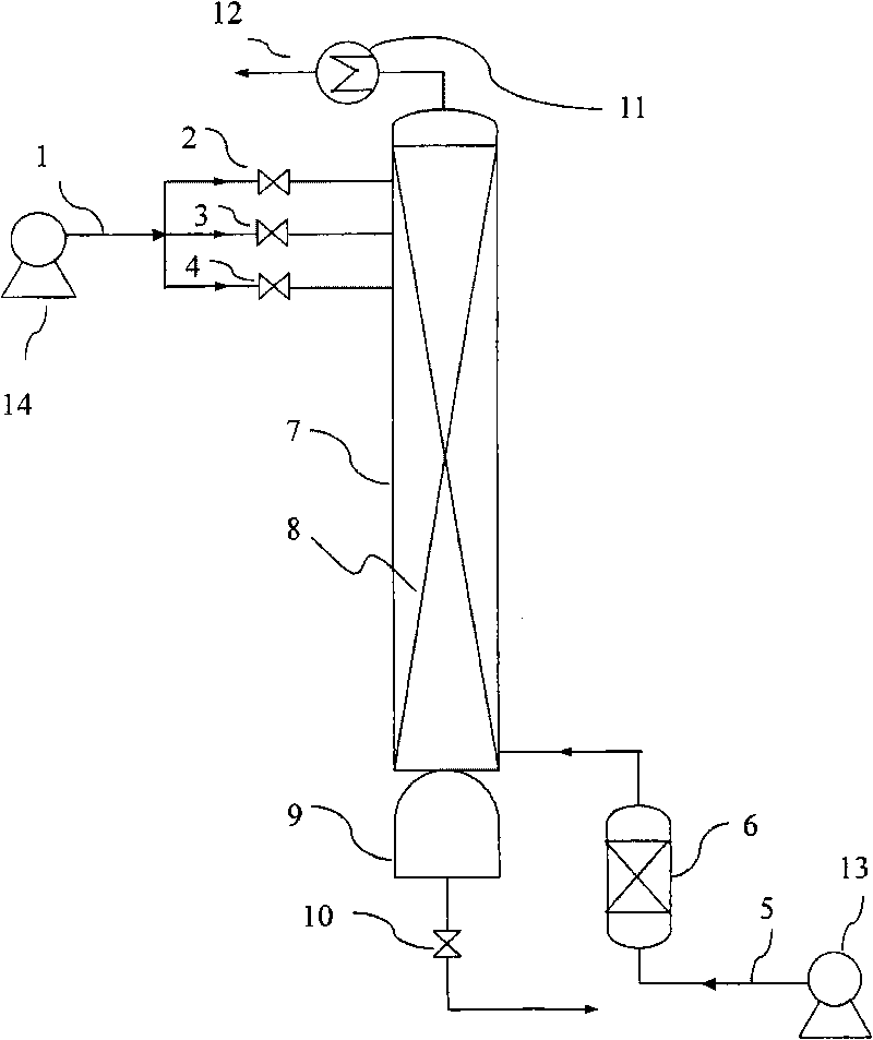 Device and method for preparing butane diacid by continuously hydrolyzing dialkyl succinate ester
