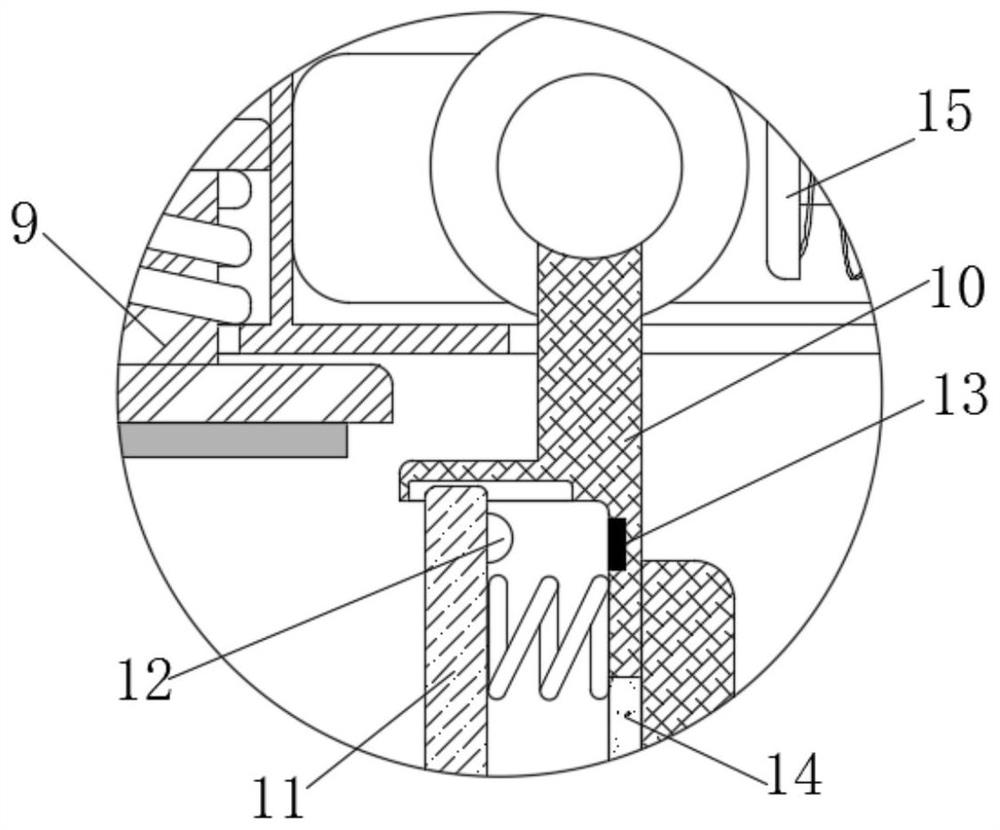 Auxiliary device for preventing electric pick drill rod from falling off and removing dust