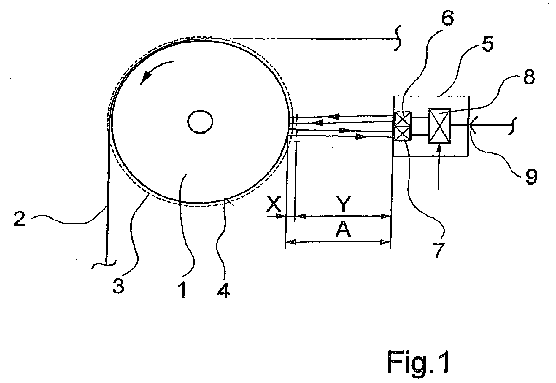 Method and device for detecting a fiber lap as well as a fiber cutting machine