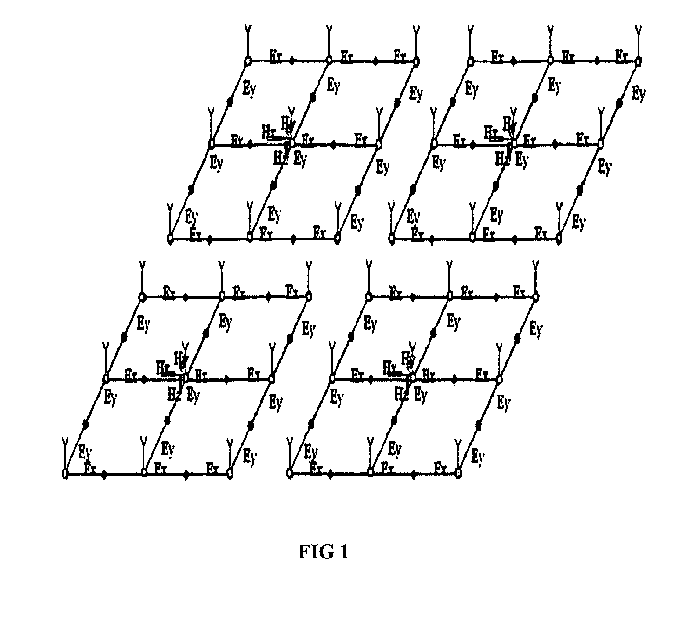 Data acquisition method with a three dimensional small bin electromagnetic consecutive array