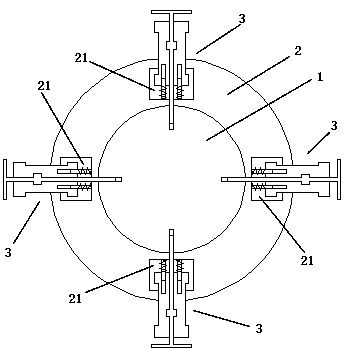 Guiding transmission shaft structure with cutting knife