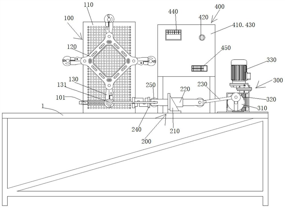 Device for detecting fatigue resistance of spacer rubber pad