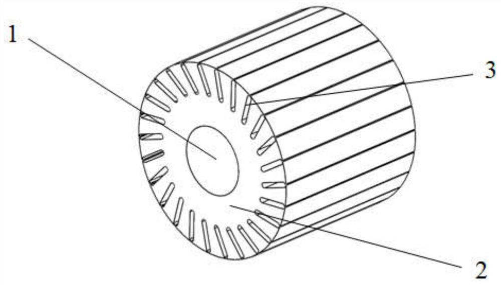 Radial skewed slot rotor and motor applying same