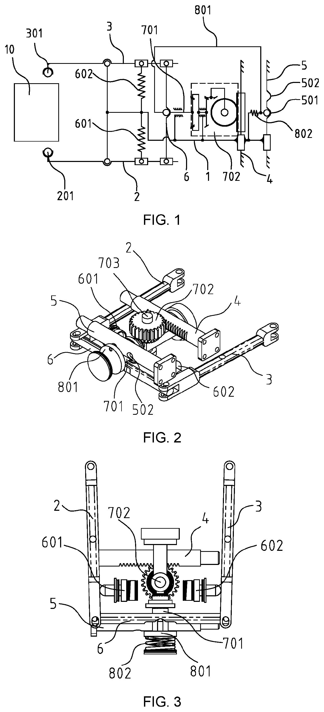Follow-up mechanism and brake caliper unit for gauge-changeable bogie