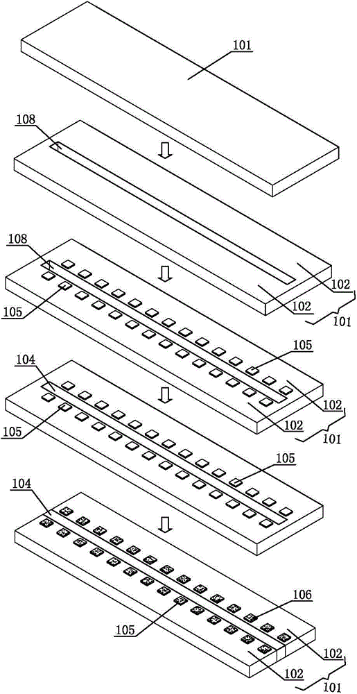 Flip-chip substrate, manufacturing method thereof, and LED packaging structure based on the flip-chip substrate
