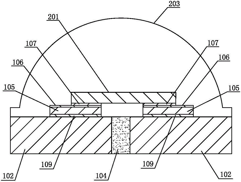 Flip-chip substrate, manufacturing method thereof, and LED packaging structure based on the flip-chip substrate