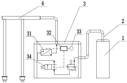 Leakage detecting device for water dispenser and leakage detecting method thereof