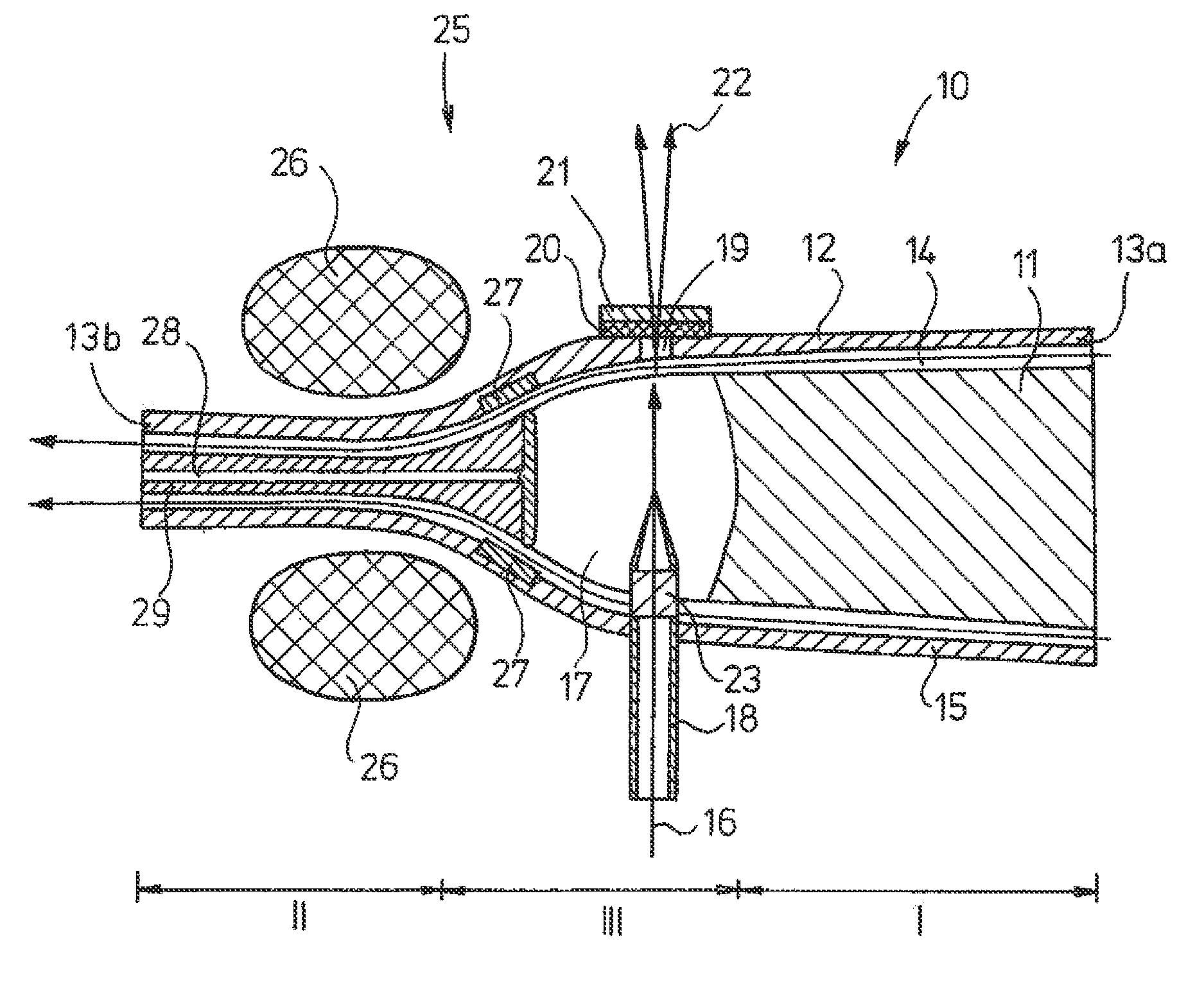 Liquid anode radiation source