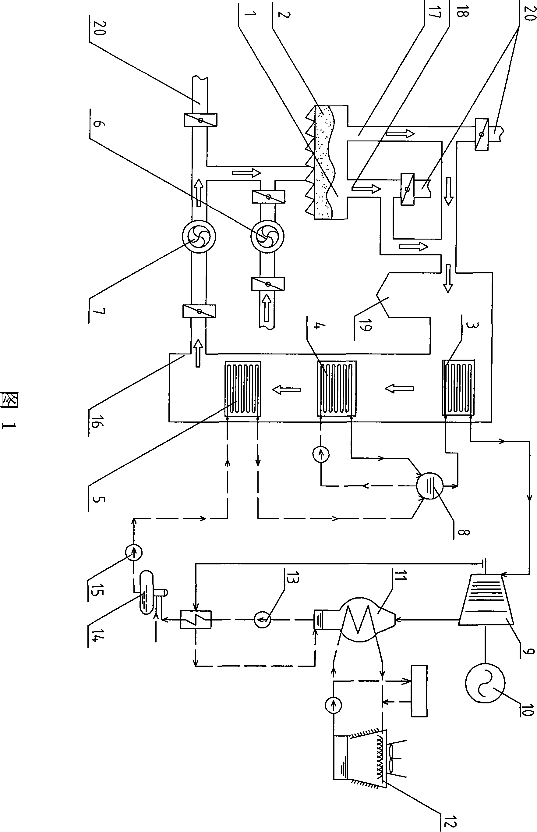 Sintered power generation by waste heat system with by-product gas afterburning