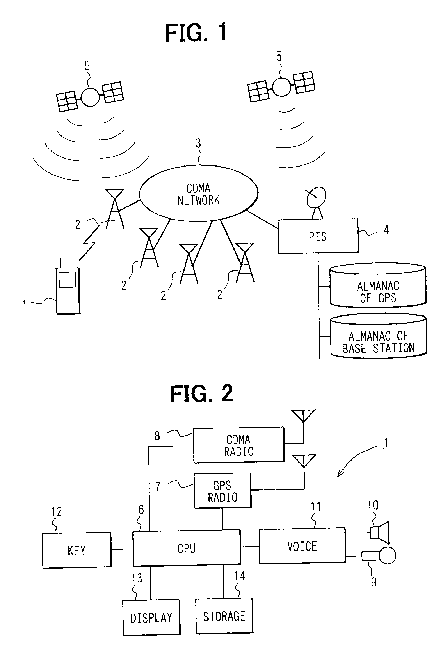 Radio communication terminal and position specifying system